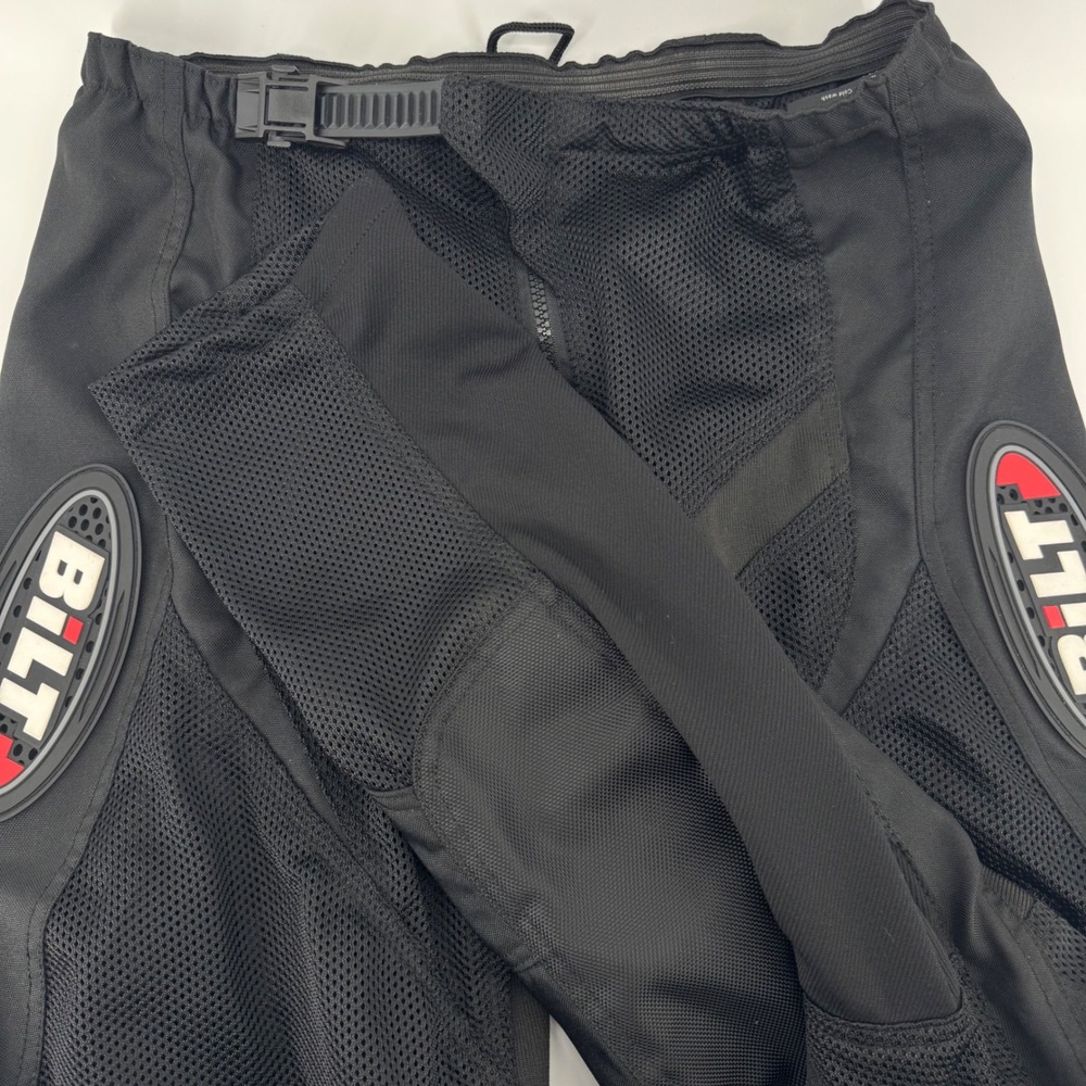 Bilt BLORP 4 Mens Black Mesh Motorcycle Riding Pants Padded Size 32